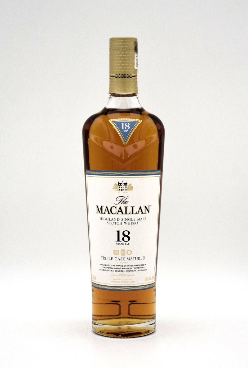 Macallan 18 Year Triple Cask Matured Single Malt Scotch (2018 Release)