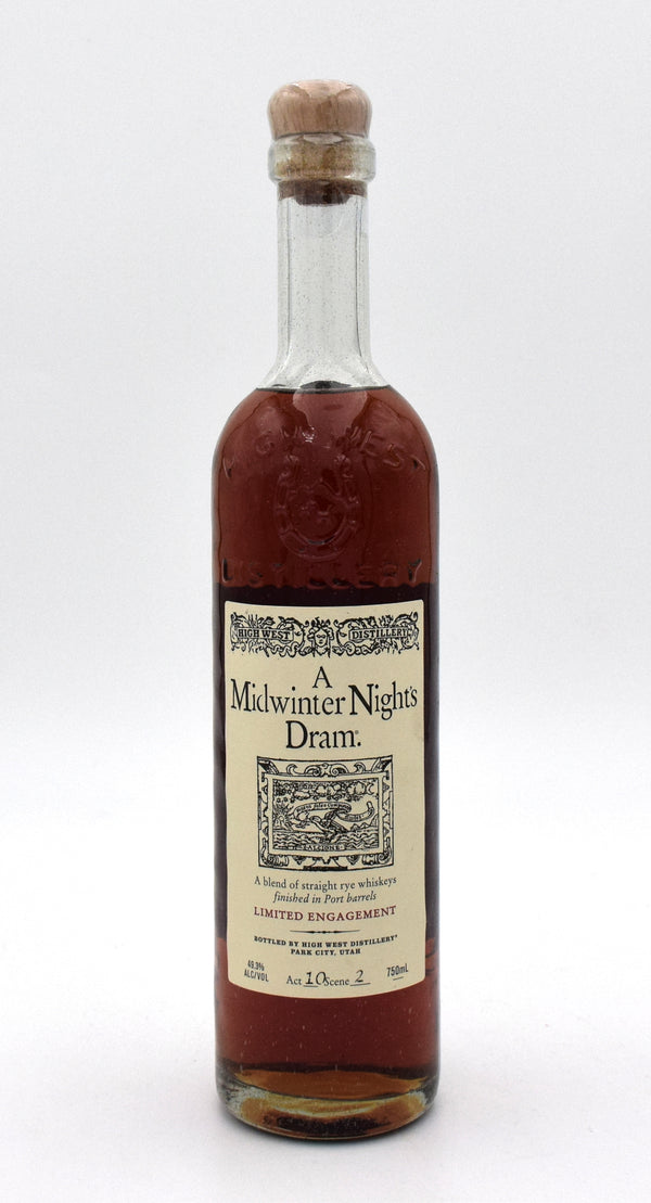 High West A Midwinter Nights Dram Rye Whiskey Act 10 Scene 2