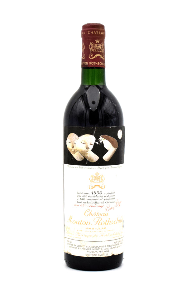 1986 Chateau Mouton Rothschild (Slightly Damaged Labels)