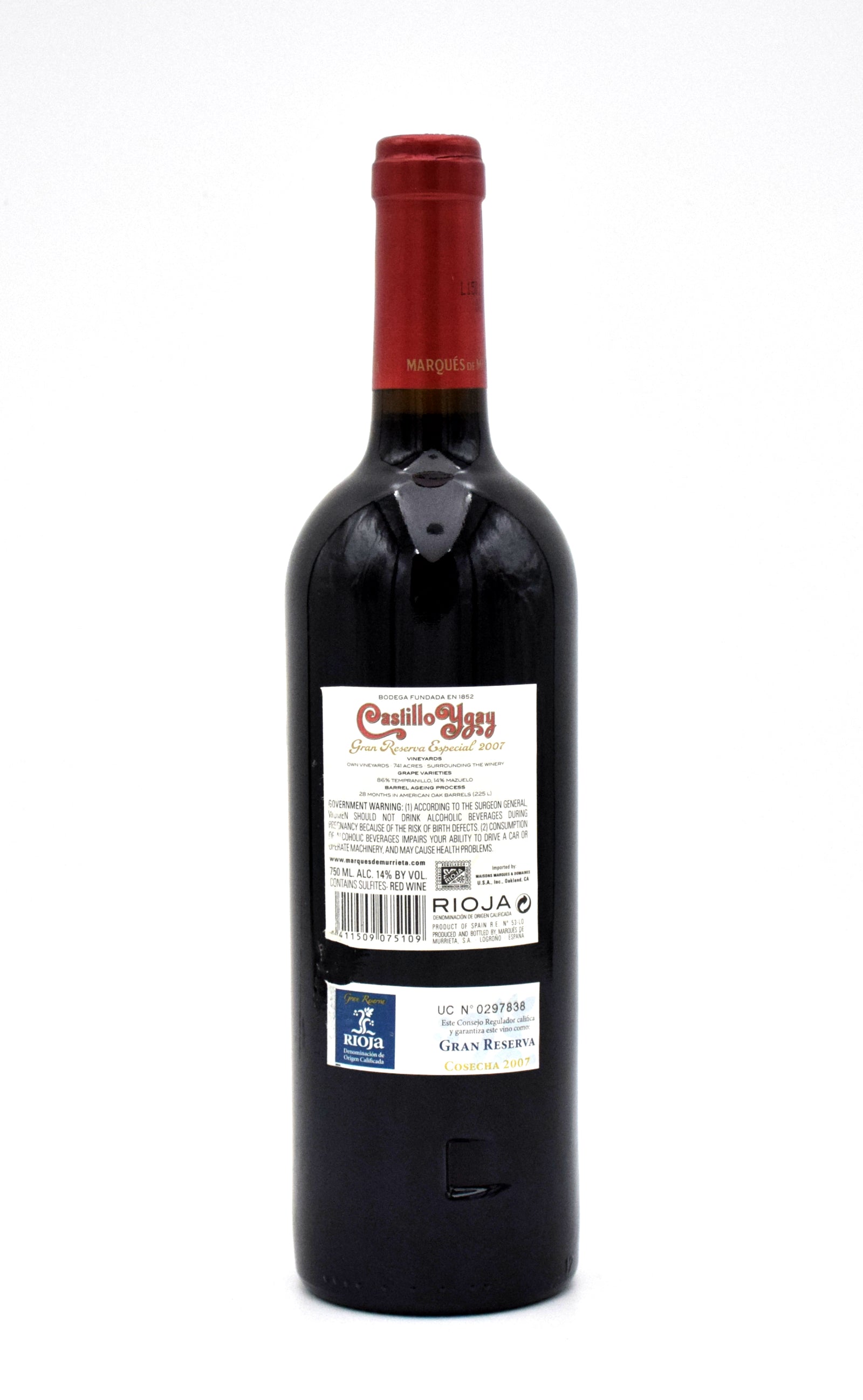 2007 Marques de Murrieta Castillo Ygay Gran Reserva Especial
