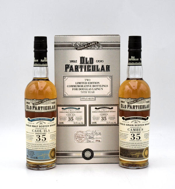 Old Particular '70th Anniversary' Double Pack (Caol Ila 35 Year & Cambus 35 Year)