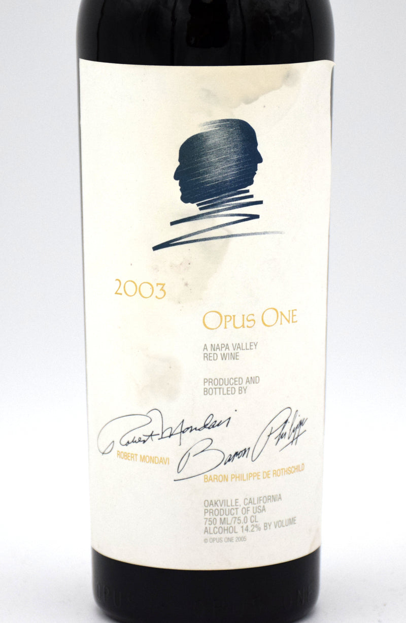 2003 Opus One (Slightly Stained Label)