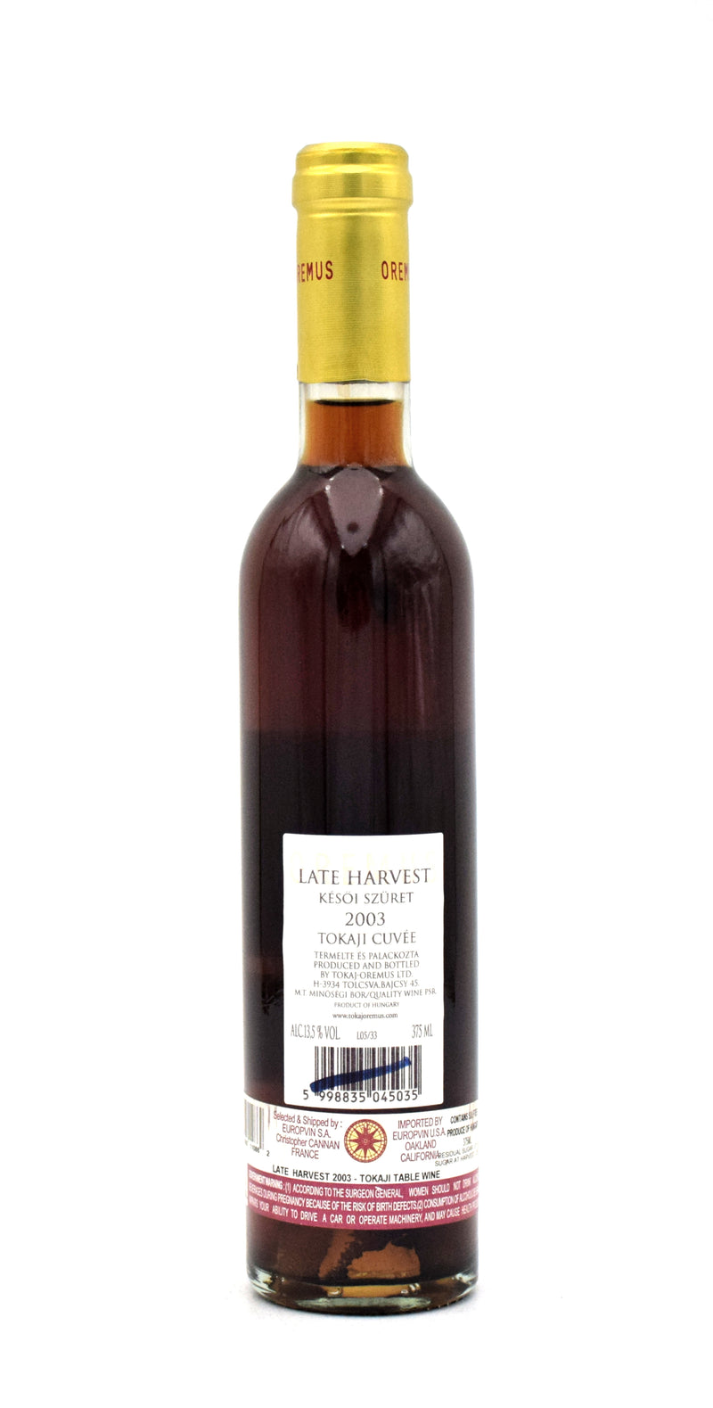 2003 Oremus Tokaji Late Harvest (375 ML)