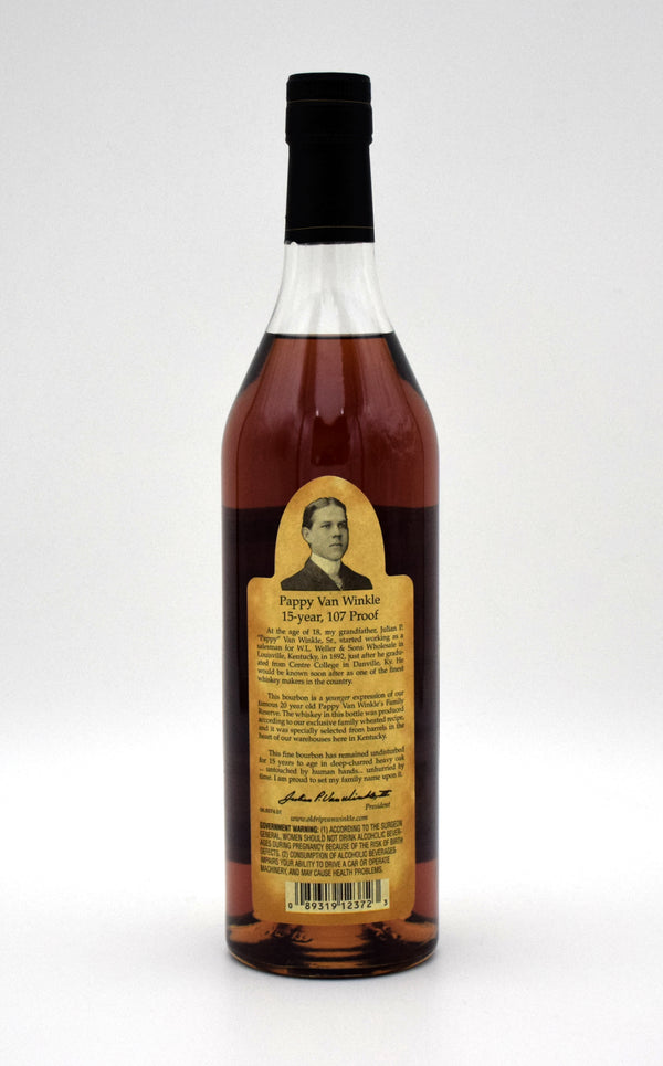 Pappy Van Winkle 15 Year Old Bourbon (Pre 2016 Release)