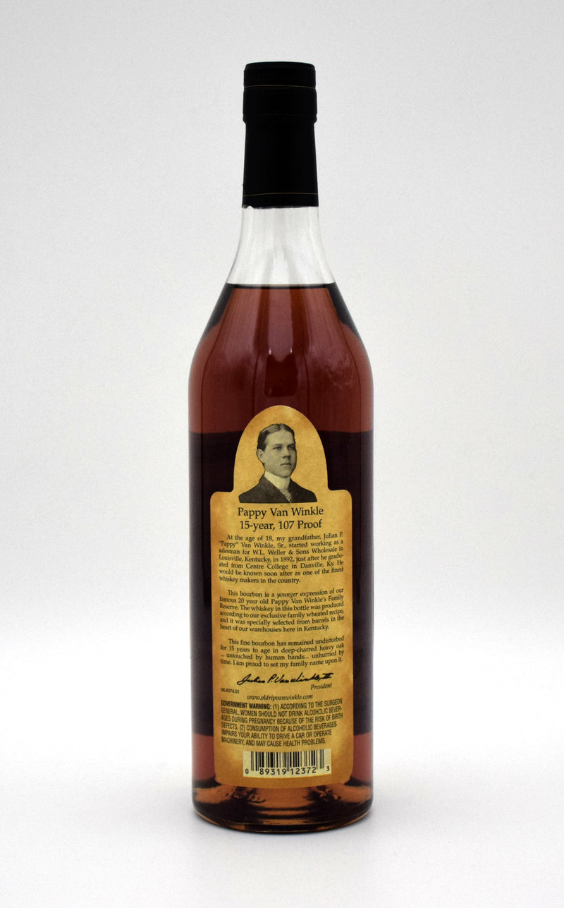 Pappy Van Winkle 15 Year Old Bourbon (2016 Release)