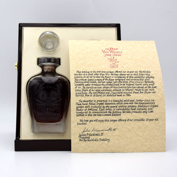 Old Rip Van Winkle 'Family Selection' 23 Year Bourbon Decanter