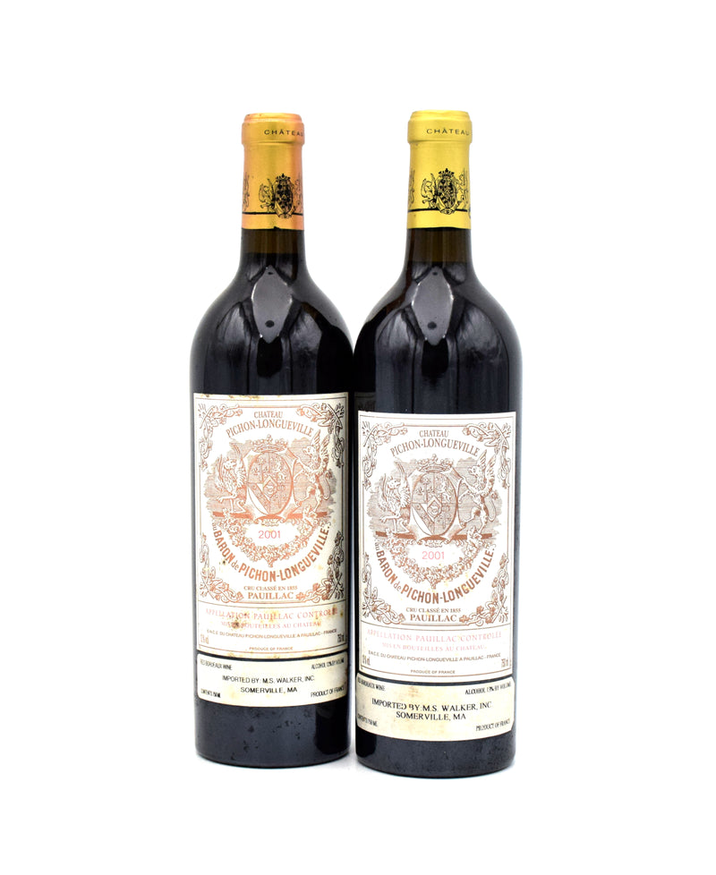 2001 Chateau Pichon-Longueville au Baron de Pichon-Longueville (Very Slightly Stained Labels)