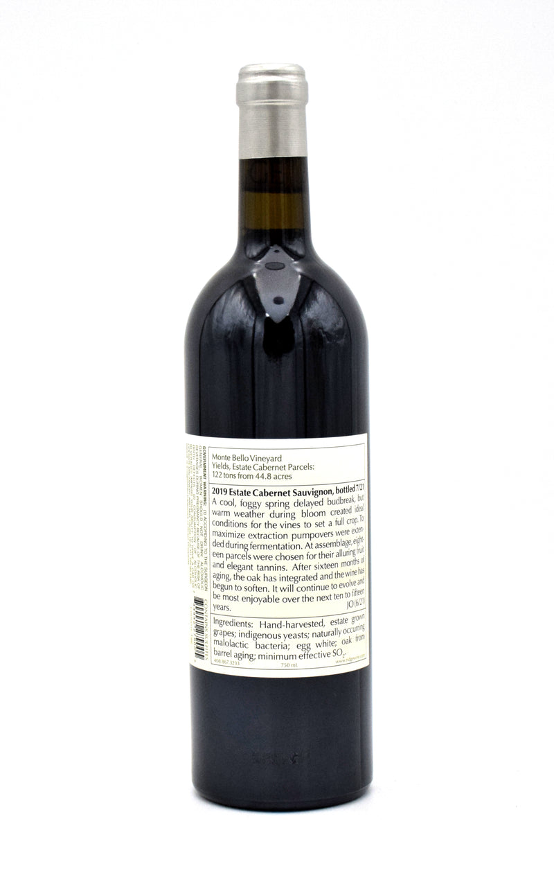 2019 Ridge Vineyards Estate Cabernet Sauvignon – FineLiquors