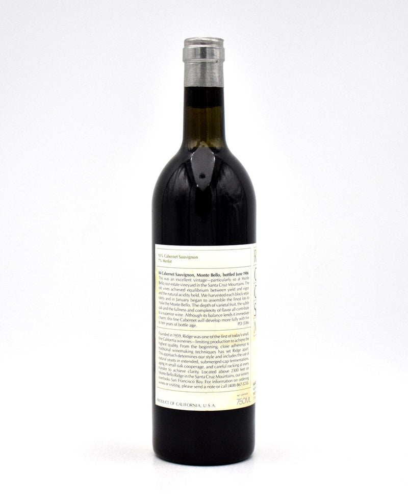 1984 Ridge Vineyards Monte Bello