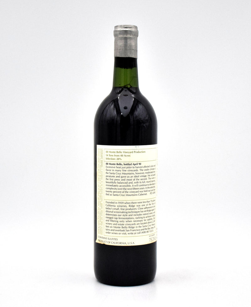 1988 Ridge Vineyards Monte Bello