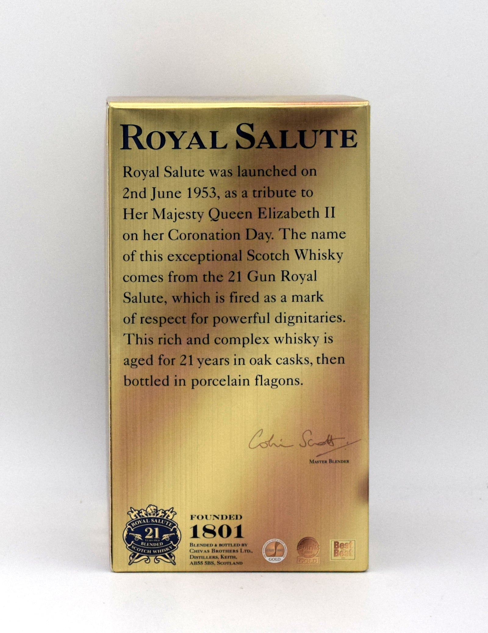 Royal Salute 21 Year Scotch Whisky (Sapphire, Old Bottling