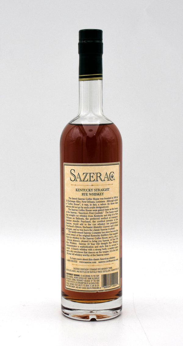 Sazerac 18 Year Rye Whiskey (2015 release)