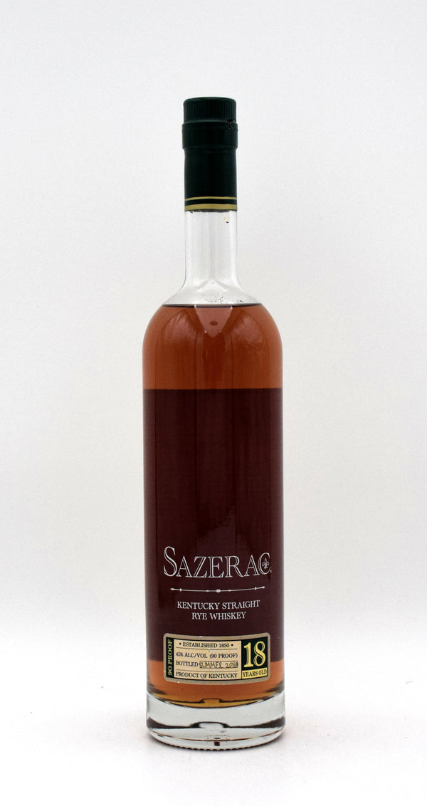 Sazerac 18 Year Rye Whiskey (2018 Release)