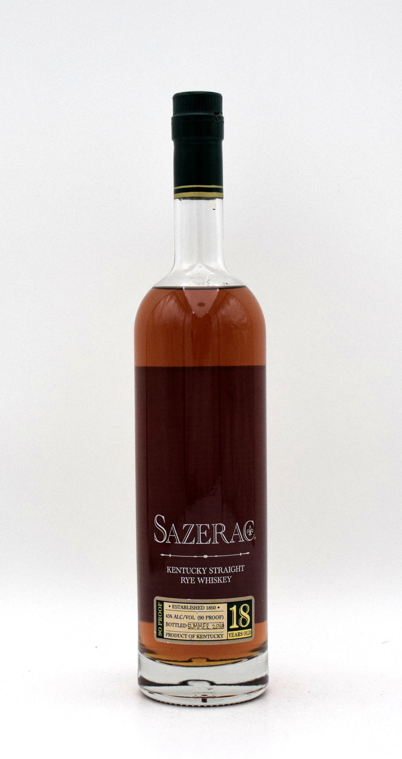 Sazerac 18 Year Rye Whiskey (2018 Release)