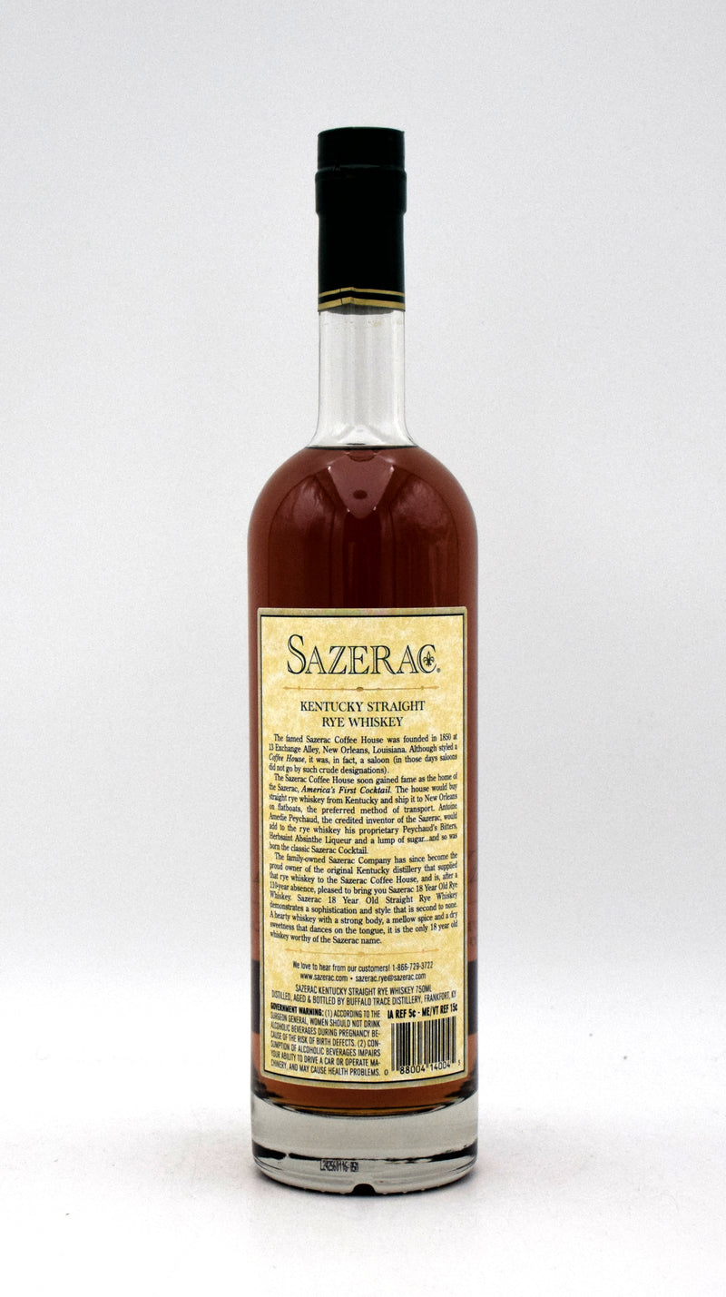 Sazerac 18 Year Rye Whiskey (2024 Release)