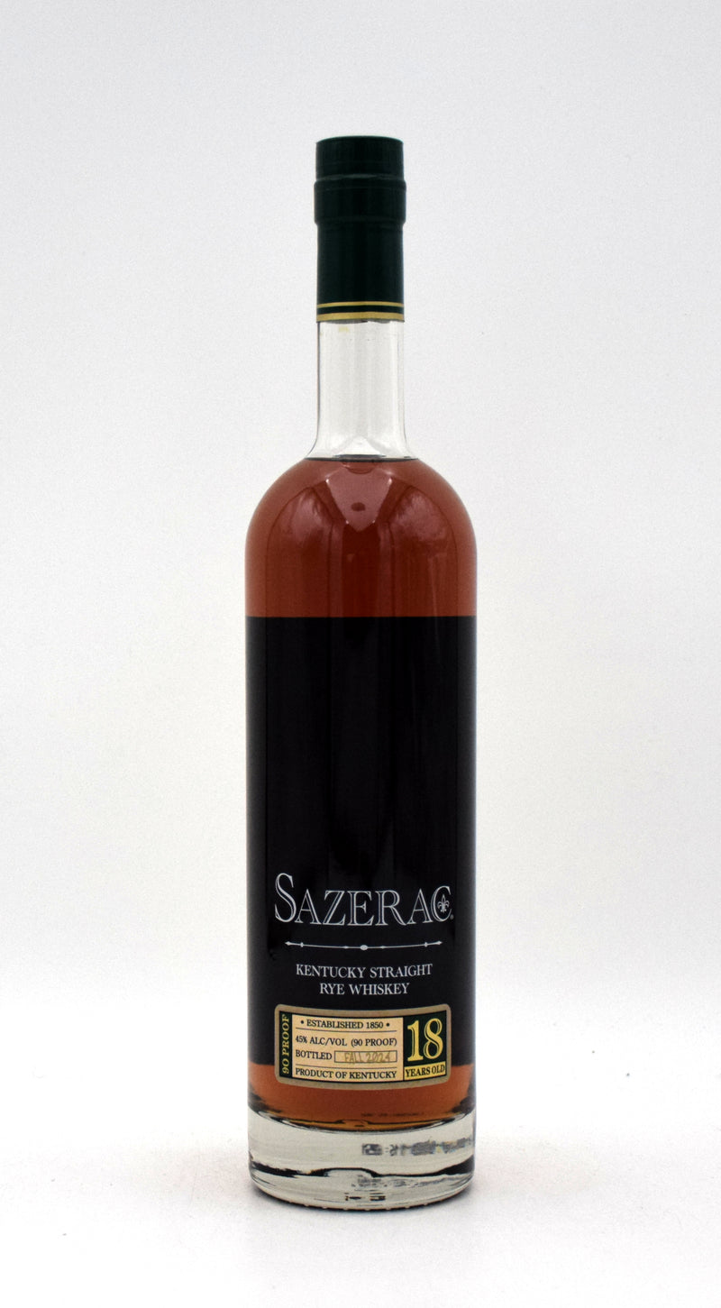 Sazerac 18 Year Rye Whiskey (2024 Release)