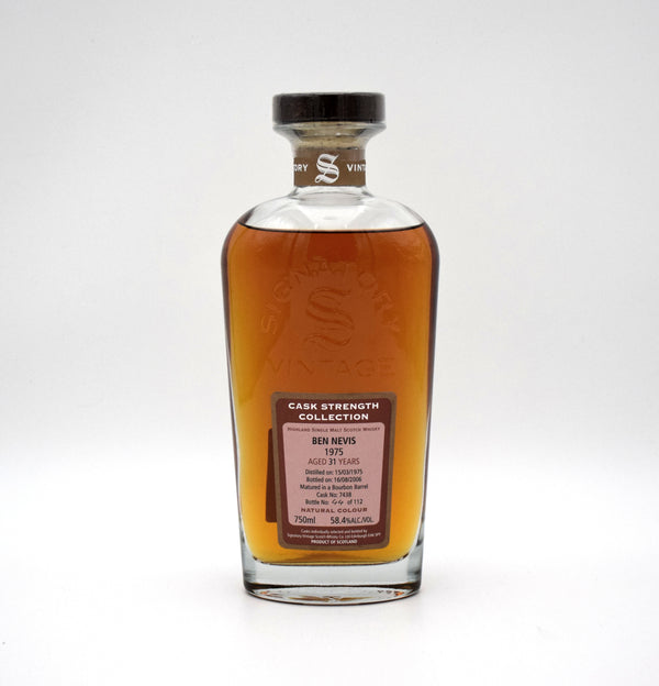 Signatory-Ben Nevis 31 Year Cask Strength Single Malt Scotch (Cask 7438, 1975 Release)