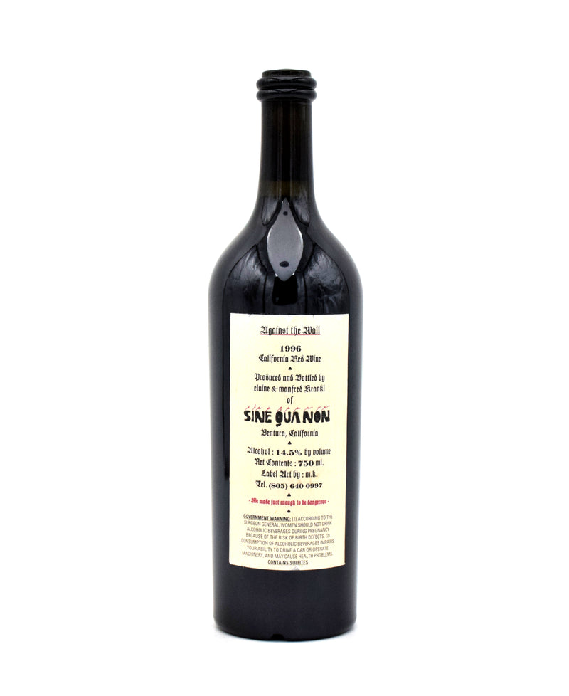 1996 Sine Qua Non Against the Wall Syrah