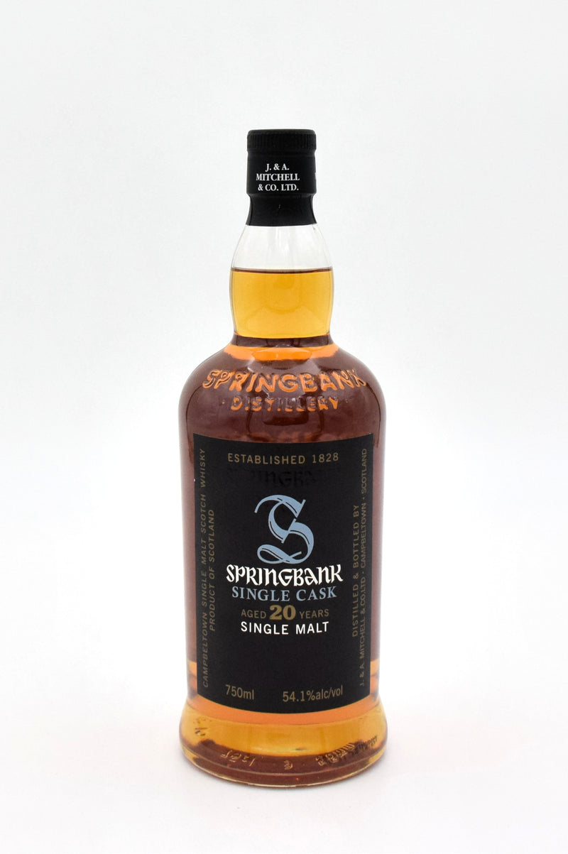 Springbank 20 Year Single Cask Scotch Whisky (Pacific Edge Wine & Spirits Store Pick)