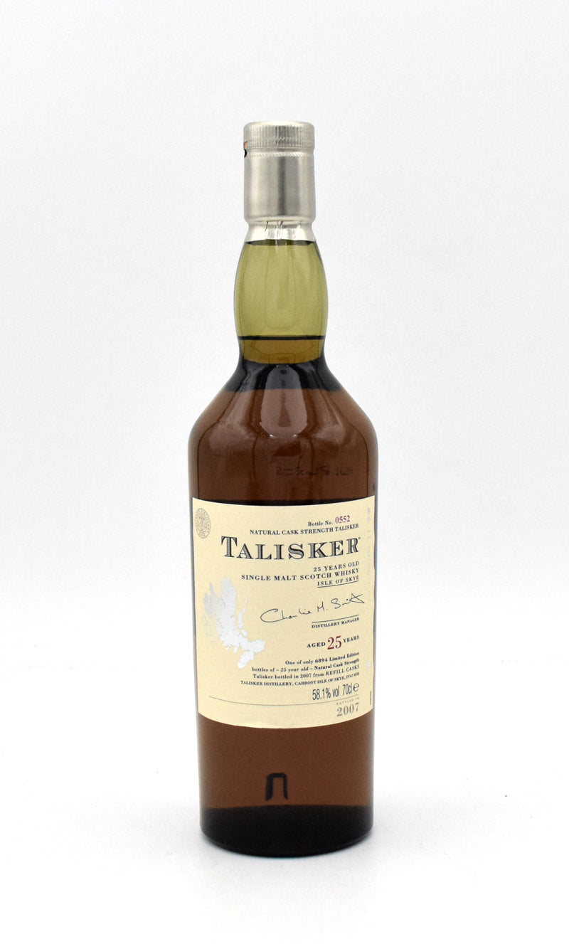 Talisker 25 Year Limited Edition Scotch Whisky (2007 Release)