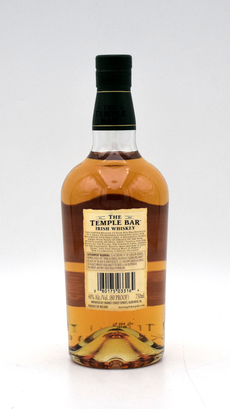 The Temple Bar 12 Year Irish Whiskey