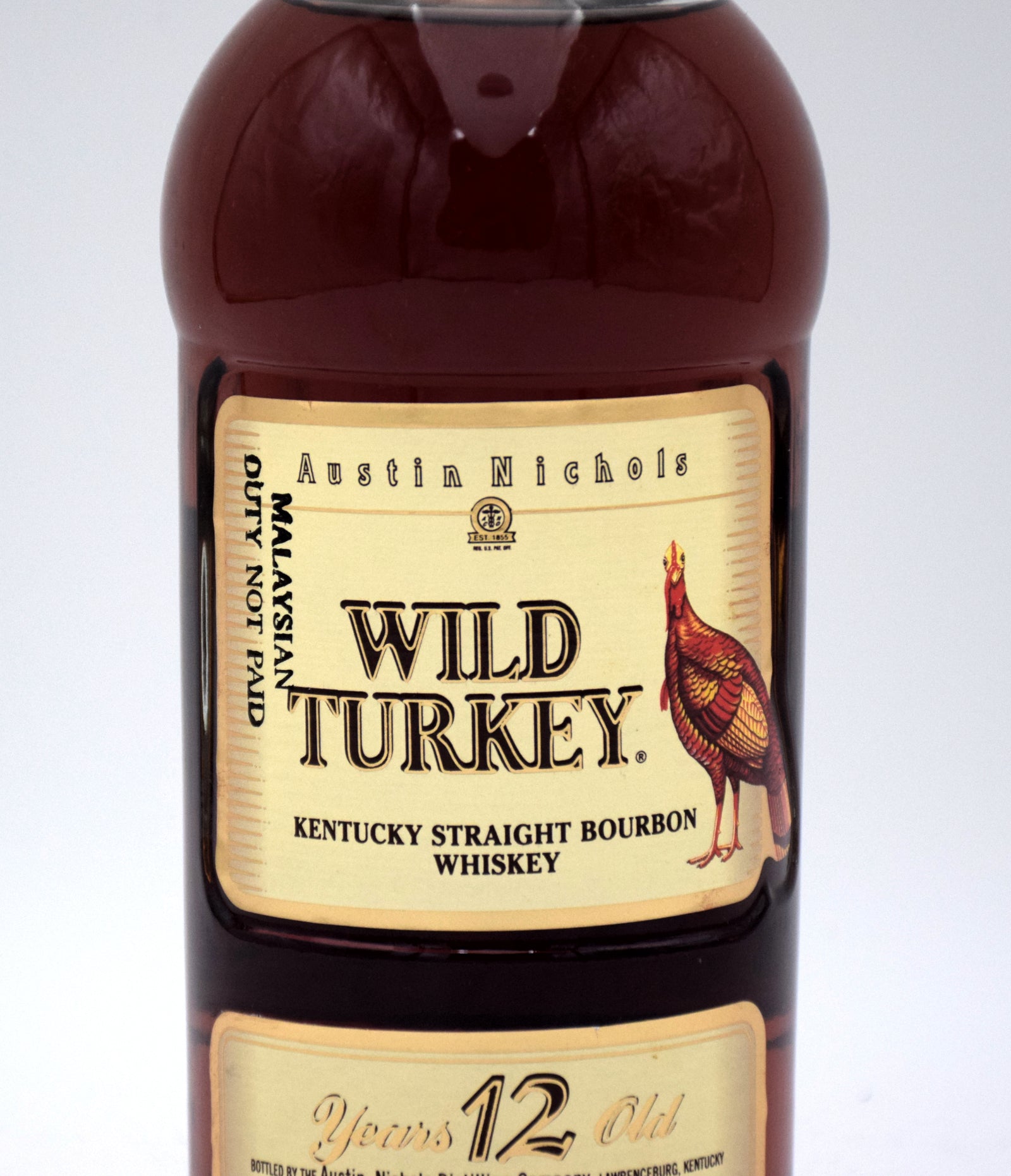 Wild Turkey 101 Proof 12 Year Bourbon “Split Label” (1992, With Tube) –  FineLiquors