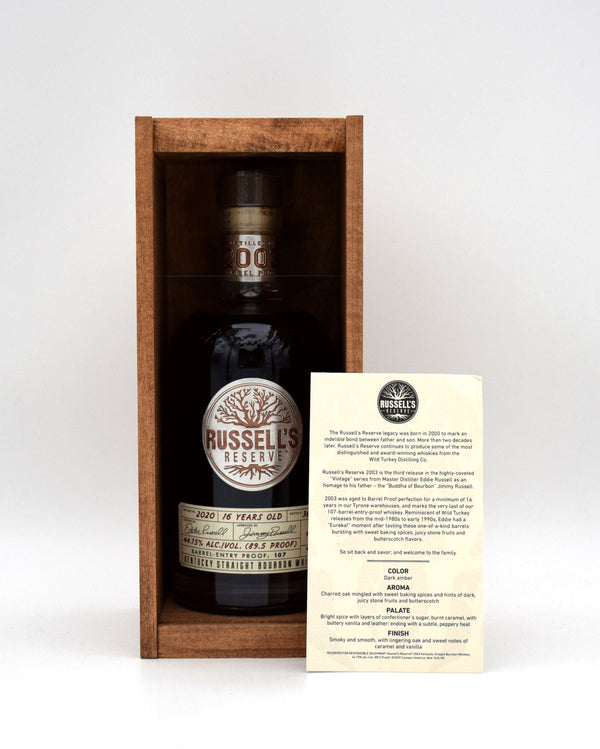 Russell's Reserve 16 Year Kentucky Straight Bourbon (2020 Release)