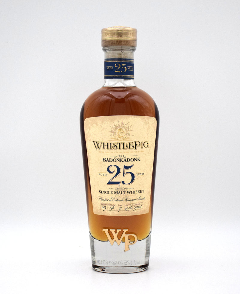 WhistlePig The Badonkadonk 25 Year Old Single Malt Whiskey