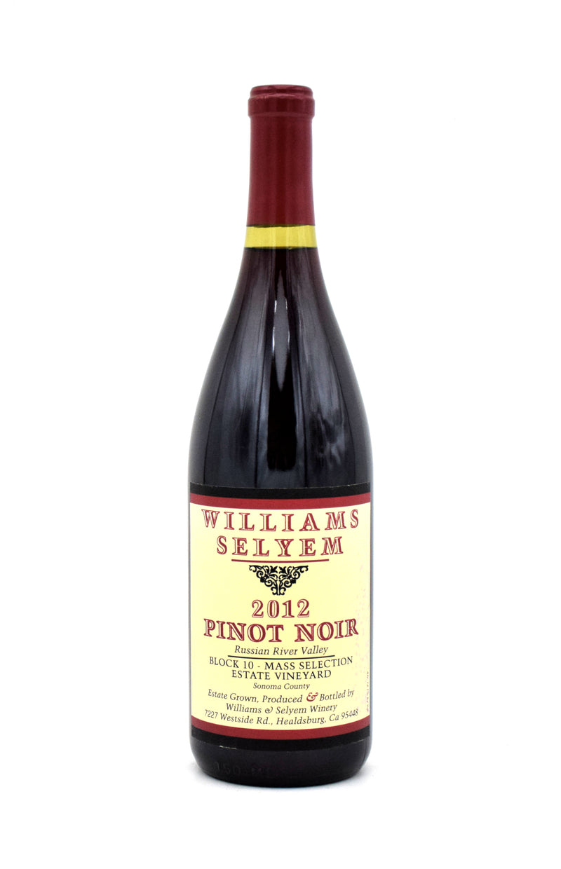 2012 Williams Selyem Mass Selection Estate Vineyard 'Block 10' Pinot Noir