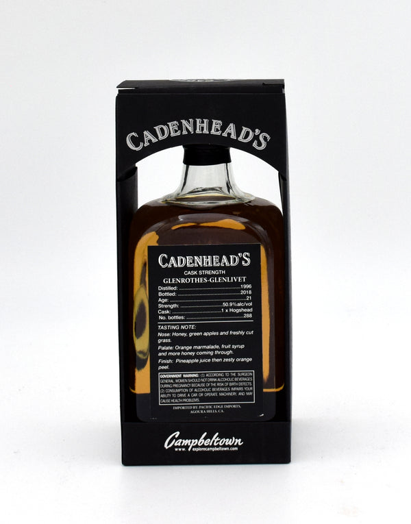 Cadenhead (Glenrothes-Glenlivet) Single Cask 21 Year Scotch Whiskey