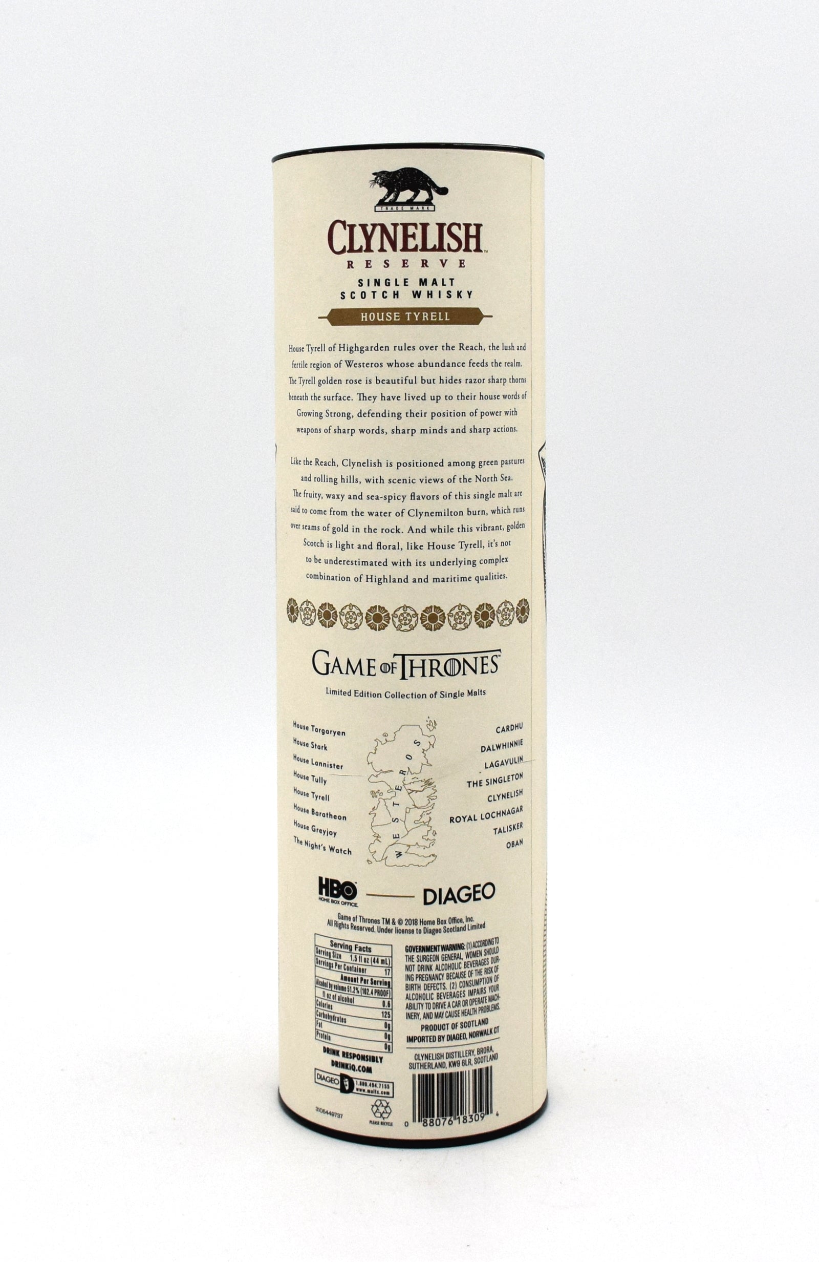 Game of Thrones House Tyrell Clynelish Reserve Scotch Whisky