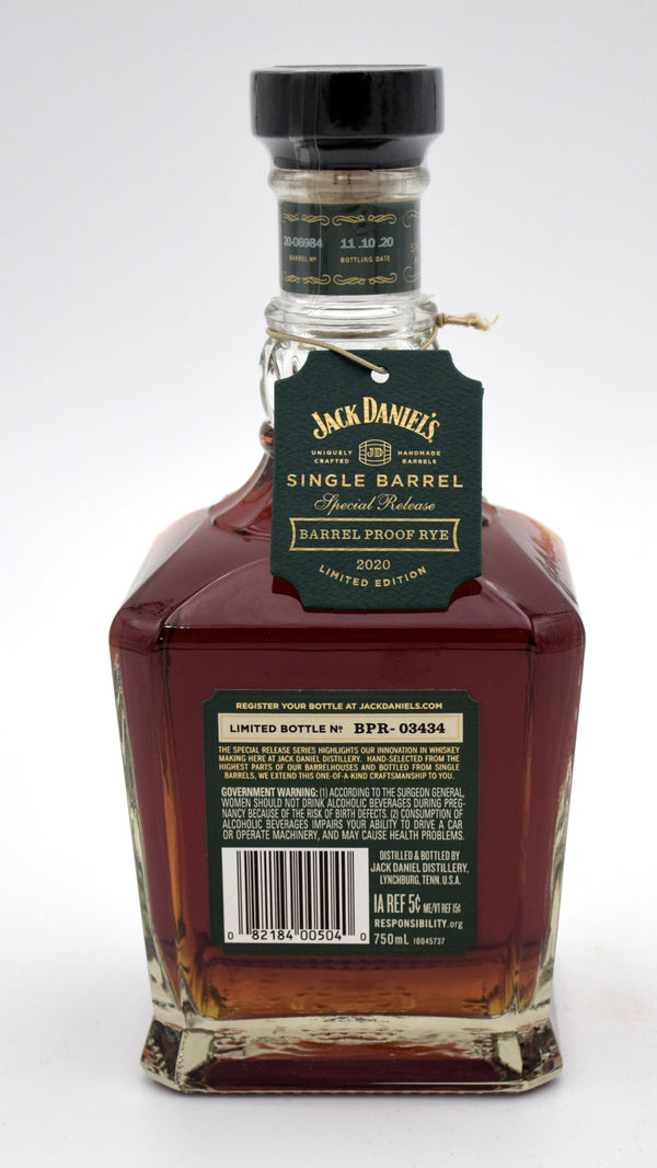 Jack Daniel’s Single Barrel Special Release Barrel Proof Rye