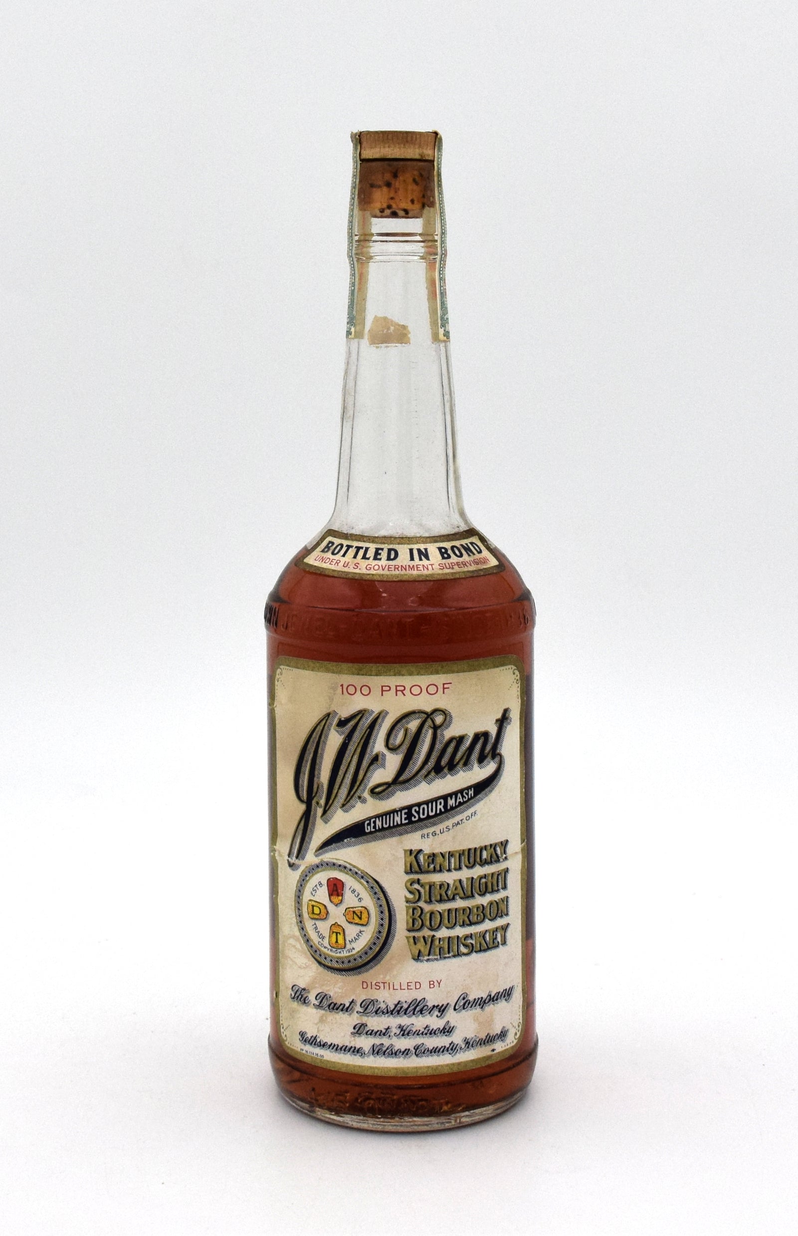 J.W. Dant Bottled-in-Bond Bourbon -1962 Release – FineLiquors