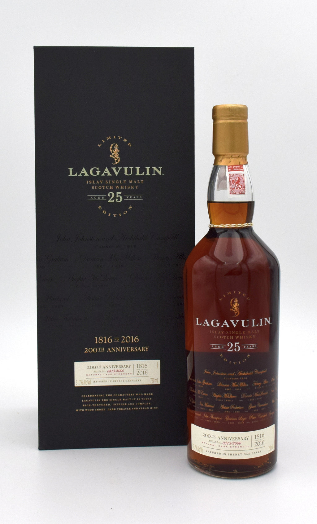 【Lagavulin】 25y 200th Anniv 空き瓶空き箱 瓶内無洗浄 Lagavulin】 25y 200th Anniv 空き瓶空き箱 瓶内無洗浄