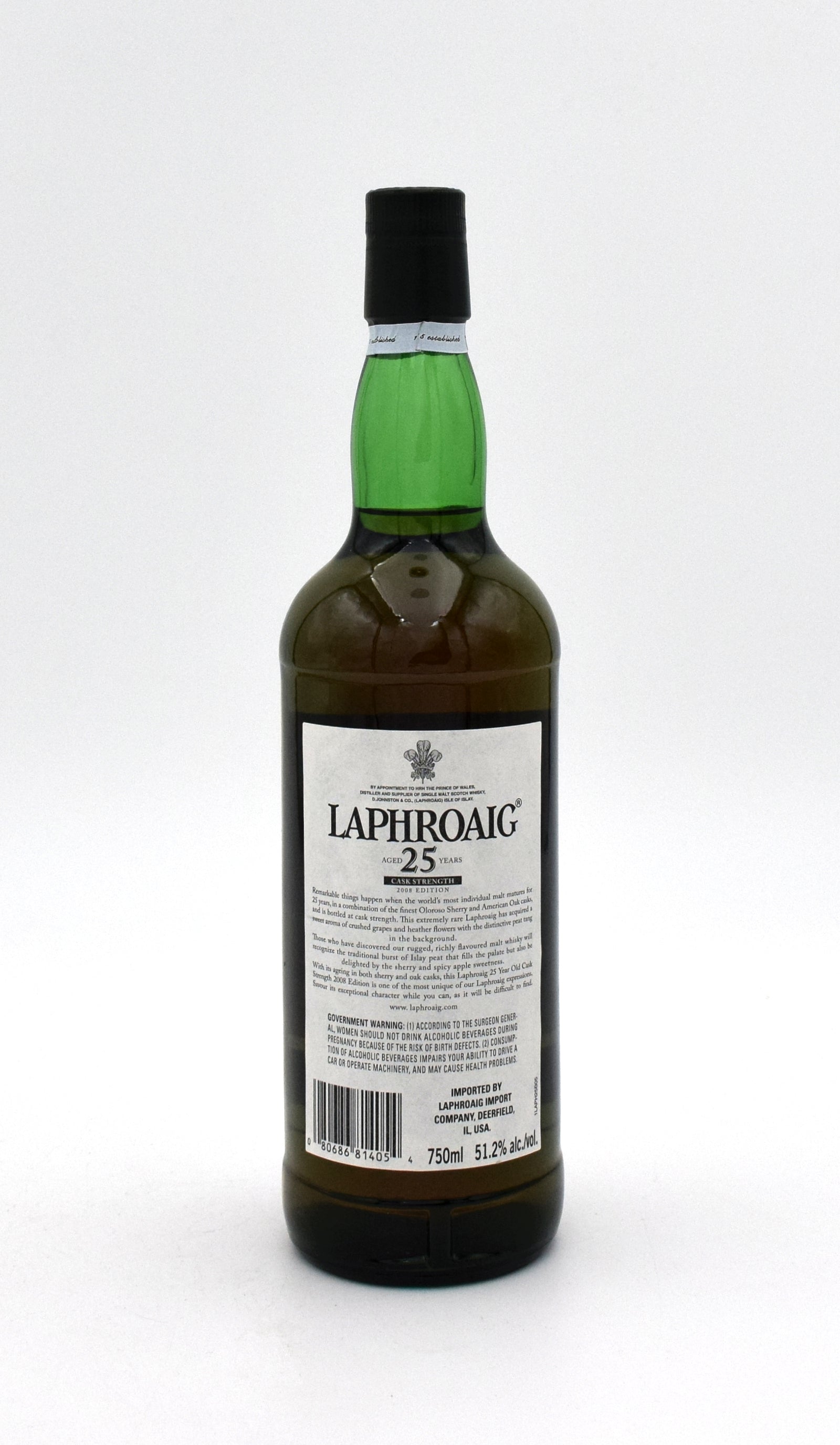 Laphroaig 25 Year Cask Strength Single Malt Scotch (2008 Vintage
