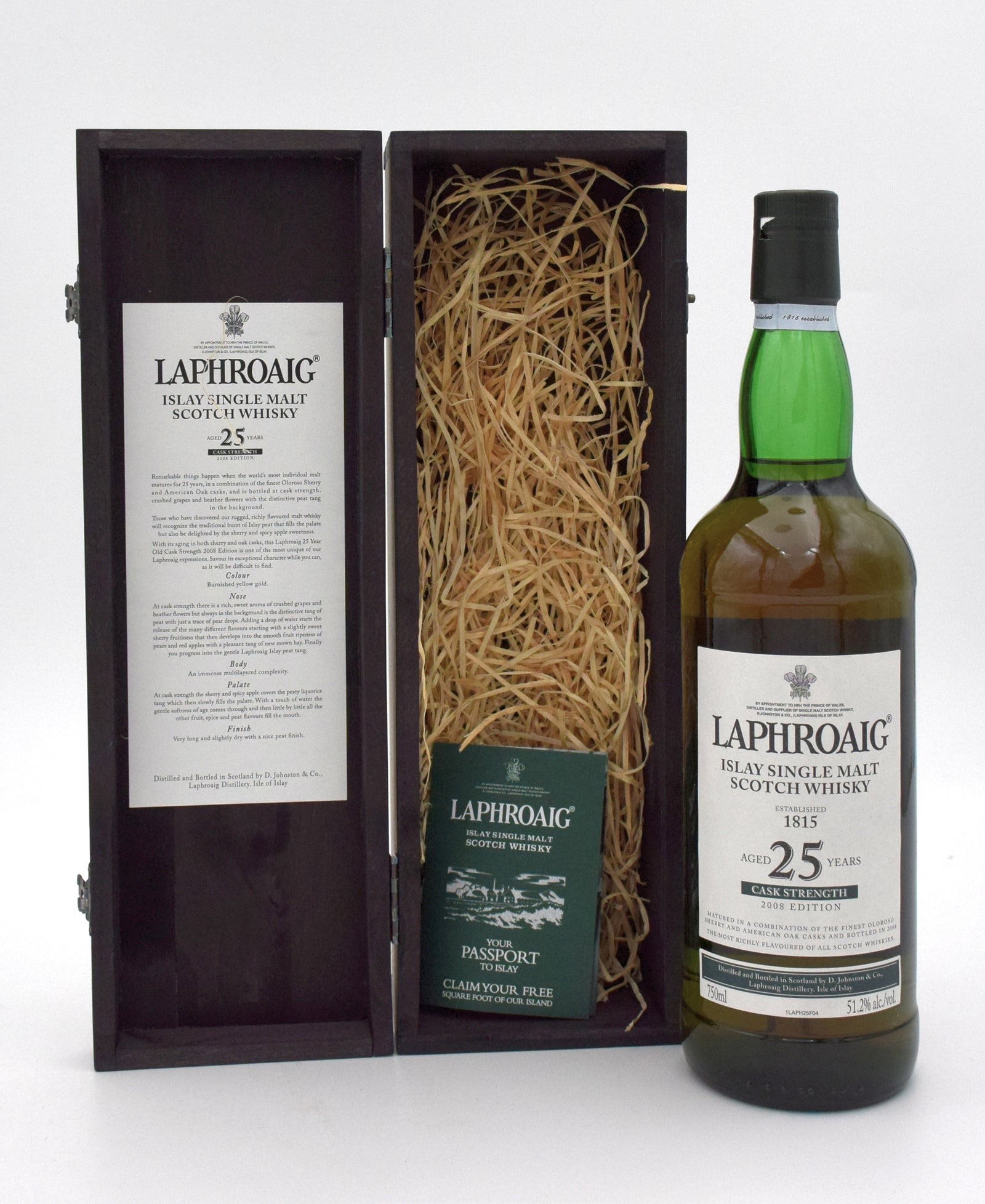 Laphroaig 25 Cask Strength (2008 Vintage) (750ML) – FineLiquors