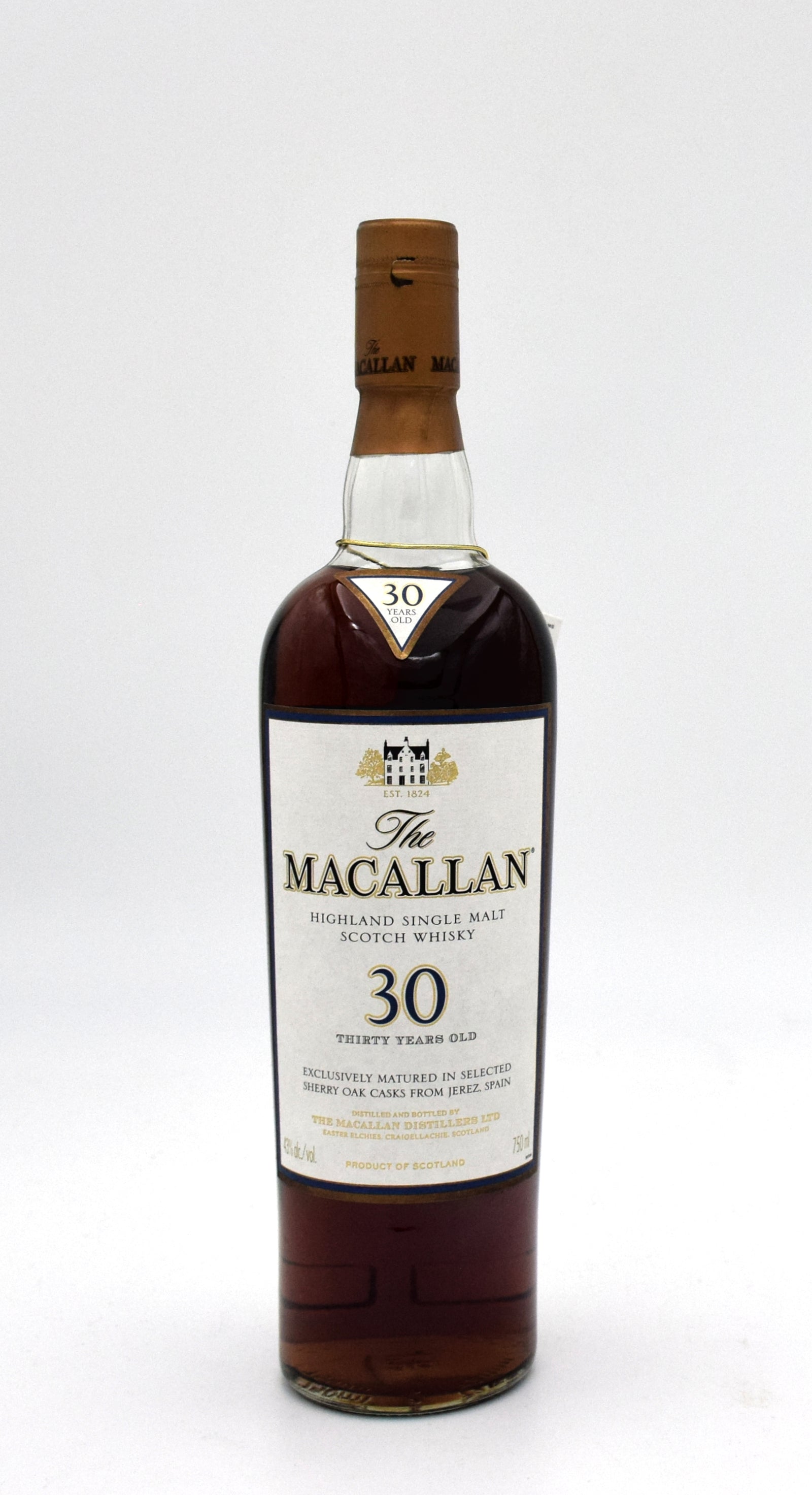 ウイスキー MACALLAN 30 Macallan 30 Year Sherry Oak Scotch 750ml - Macallan – BevMo!