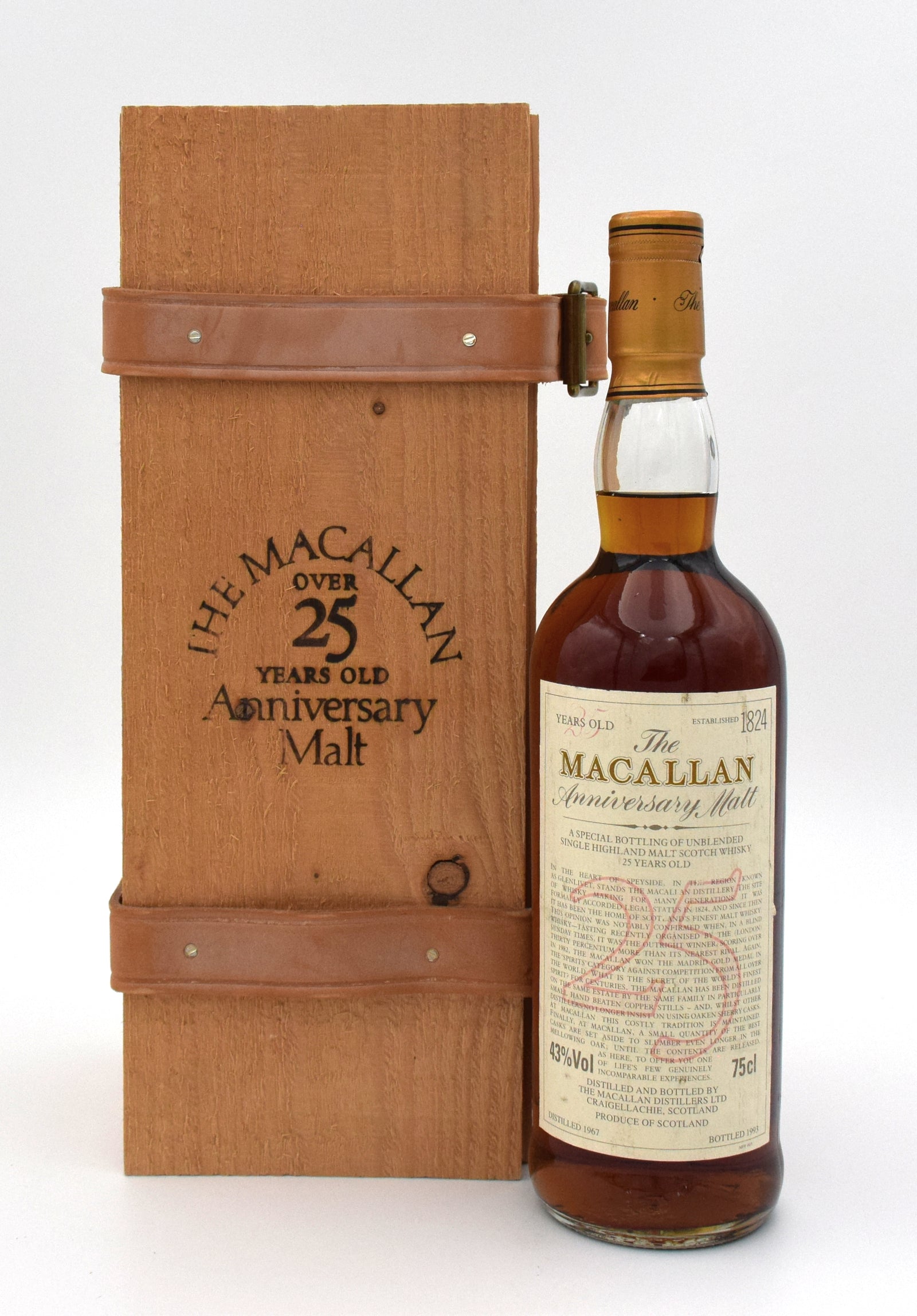 Macallan 25 Year Anniversary Malt (Distilled in 1967