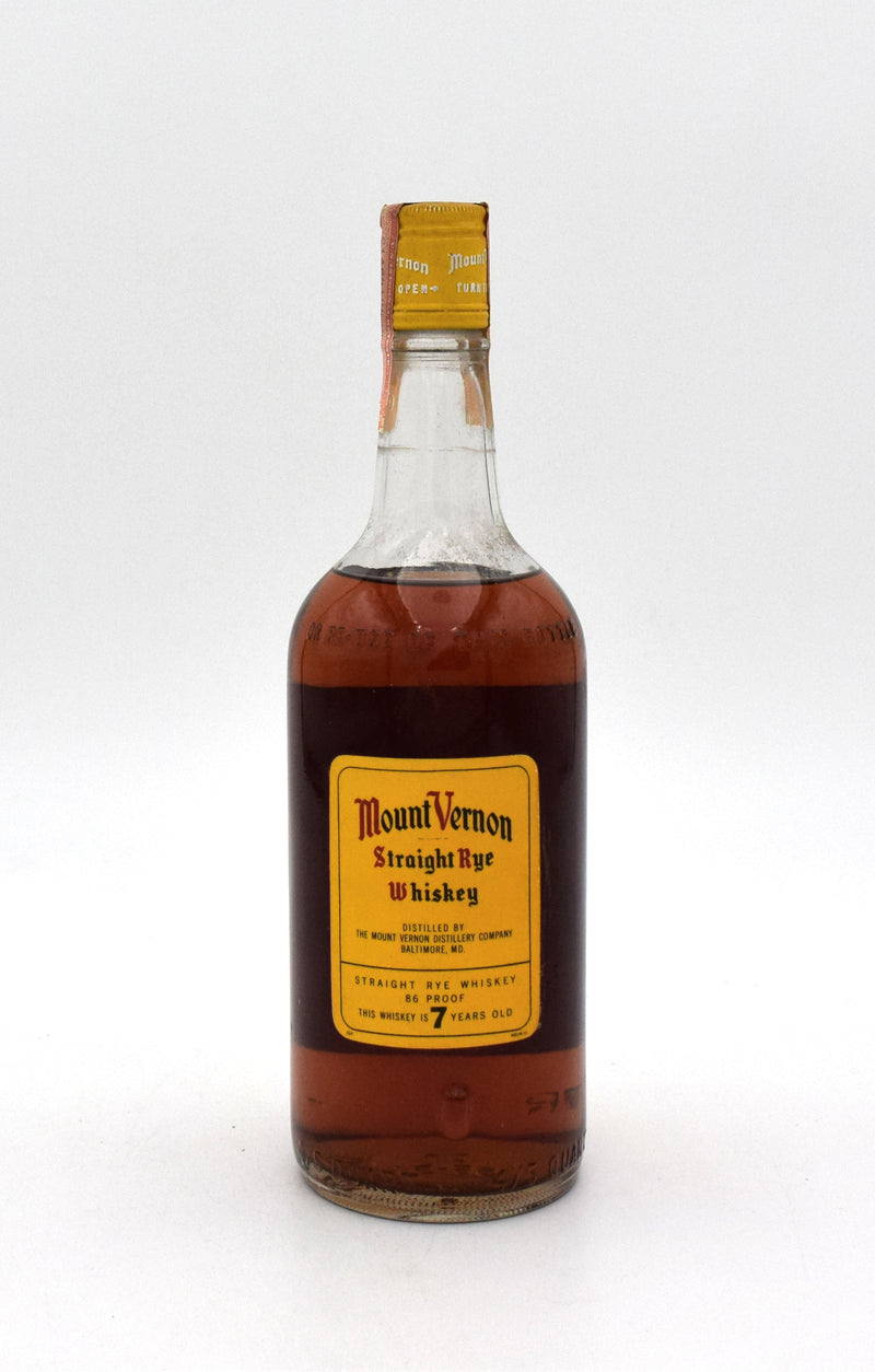 Mount Vernon 7 Year Old Rye (1954 vintage)