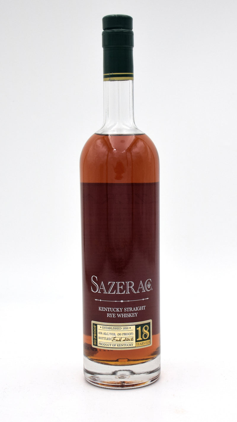 Sazerac 18 Year Rye Whiskey (2012 release)