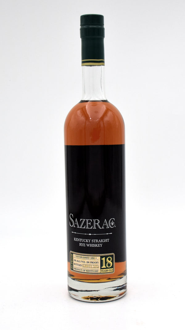 Sazerac 18 Year Rye Whiskey (2021 release)