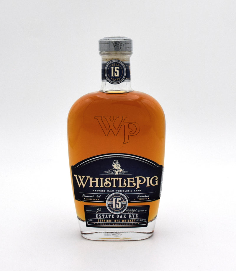 WhistlePig 15 year Estate Oak Rye Whiskey